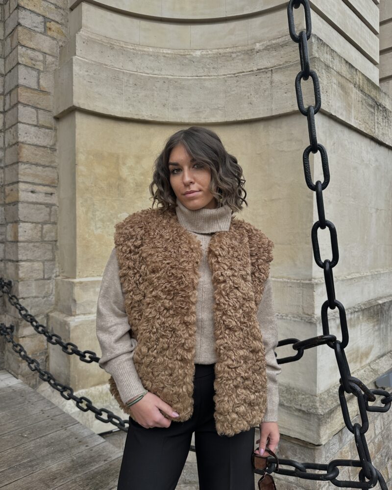 VESTE TEDDY CAMEL