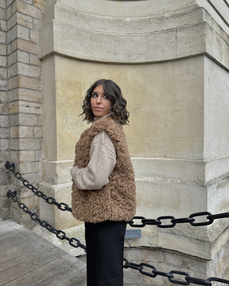VESTE TEDDY CAMEL