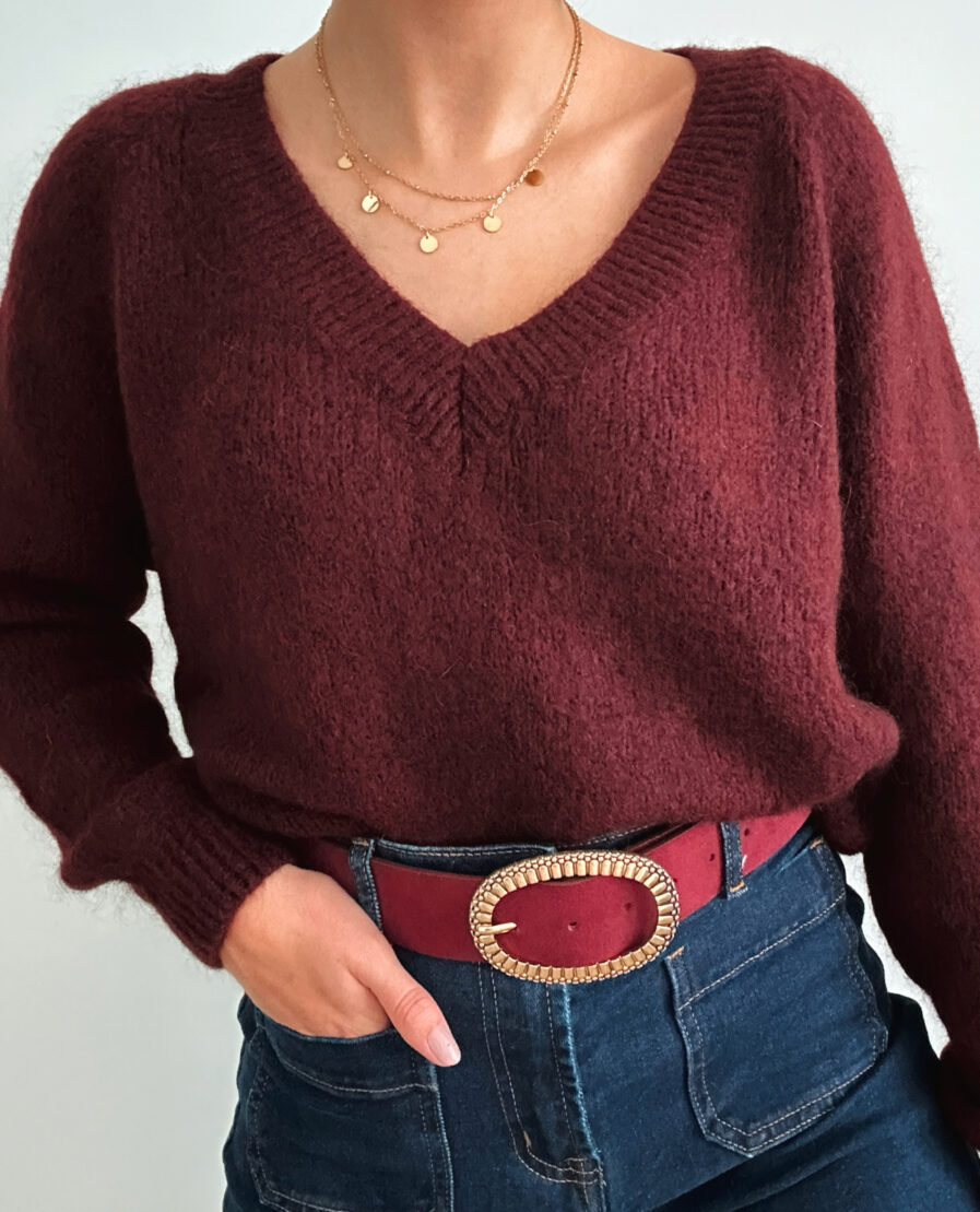 CEINTURE LUANE BORDEAUX