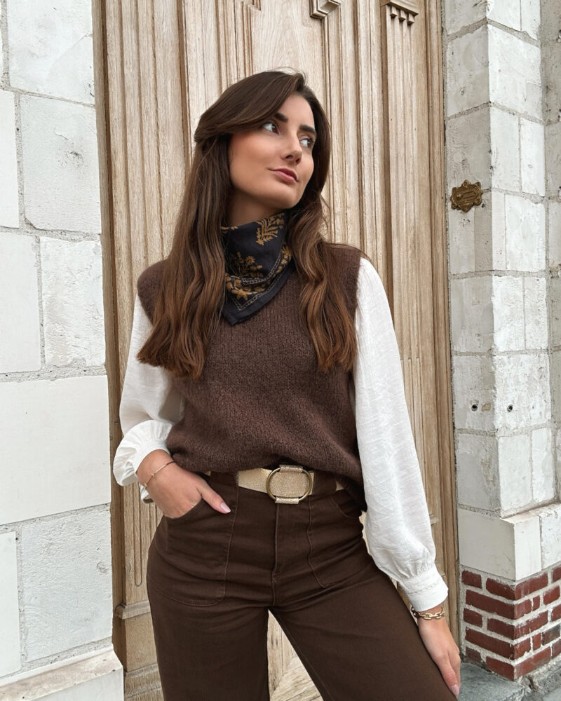 pull enora chocolat