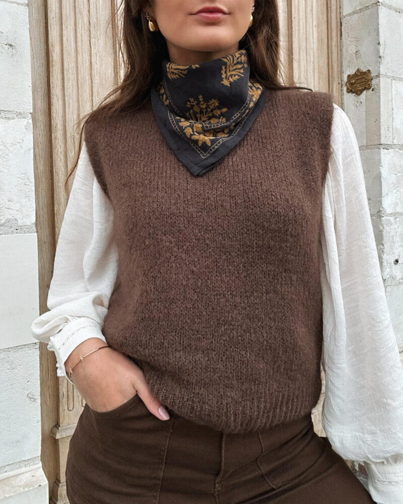 Pull enora chocolat