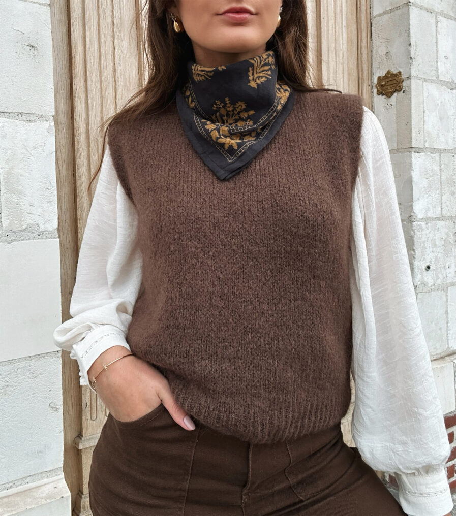 Pull enora chocolat