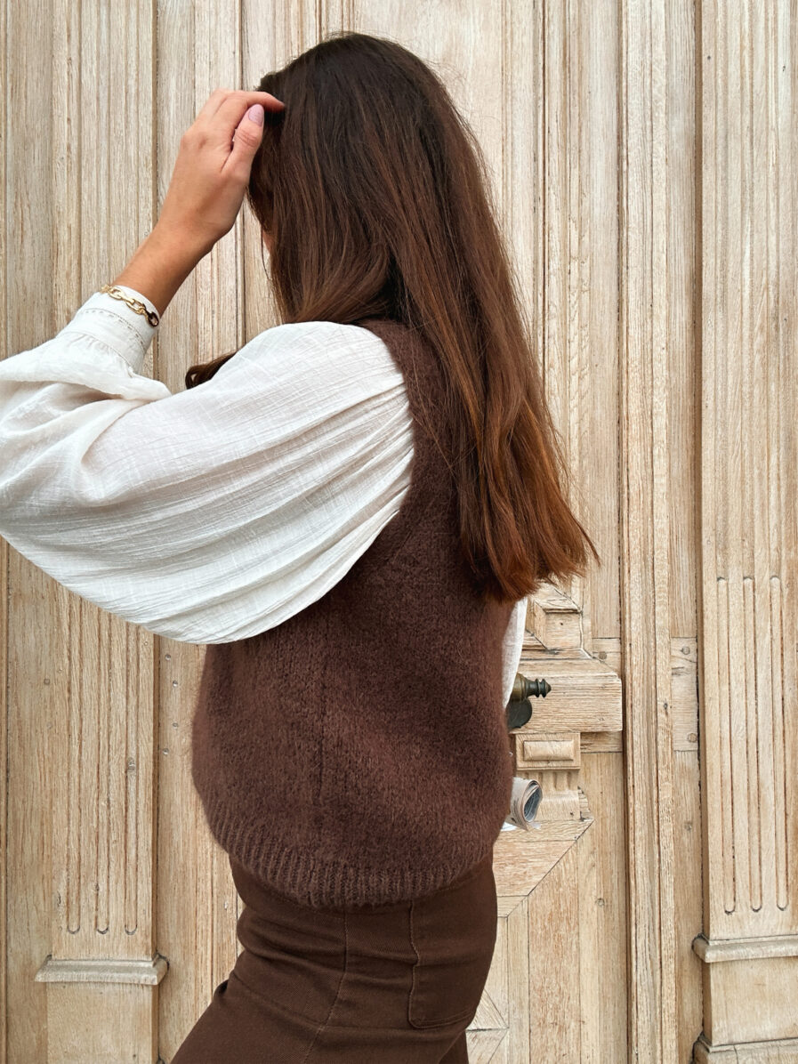 Pull enora chocolat