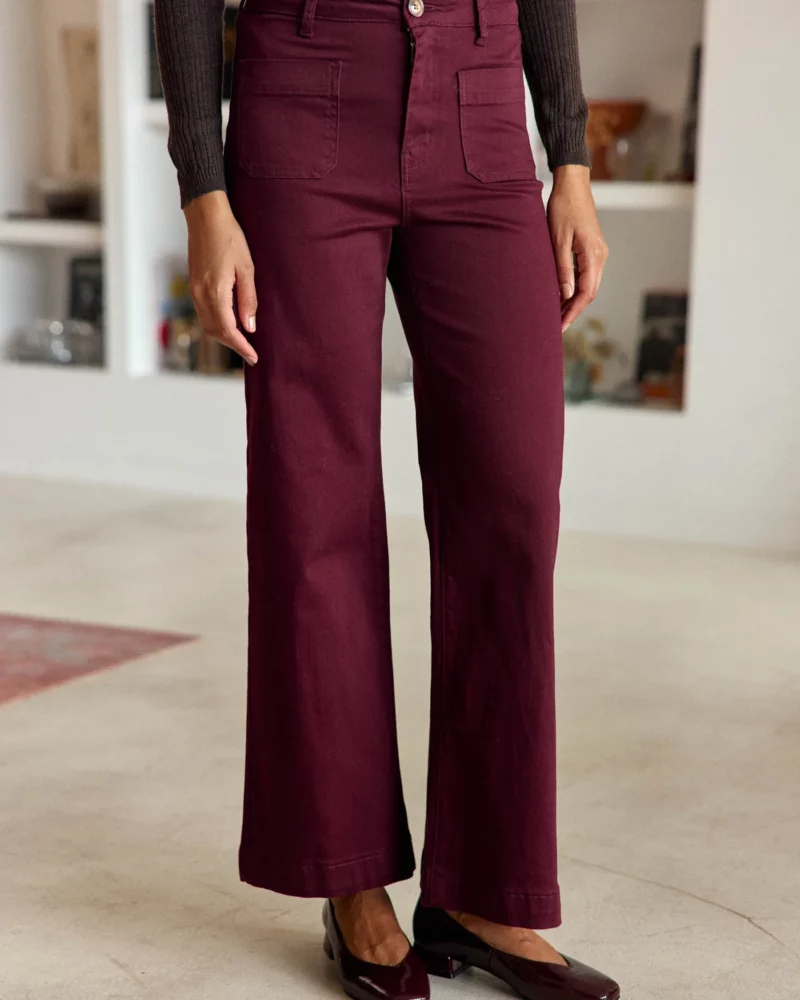 PANTALON LEIA BORDEAUX